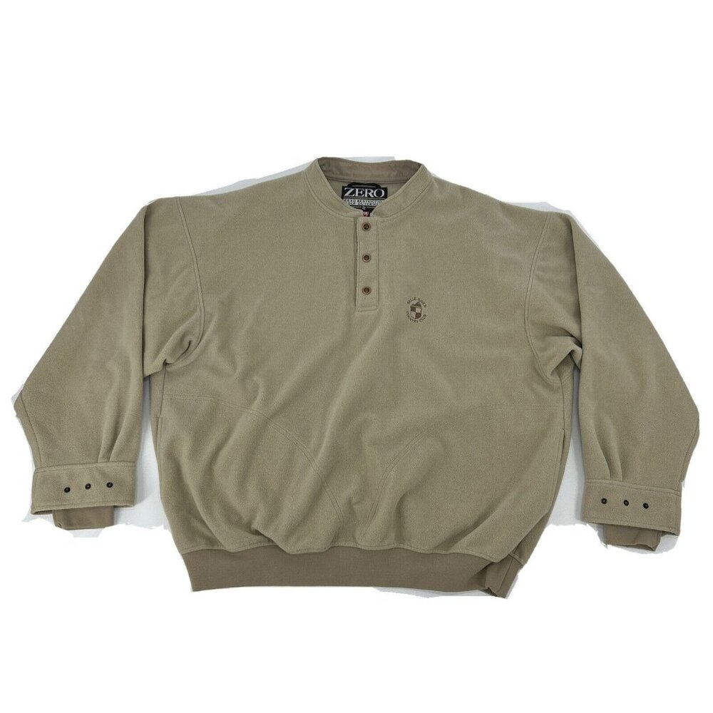 Zero Restriction Jacket Men's XL Beige Snap Button Wind Stopper Belle Haven Golf